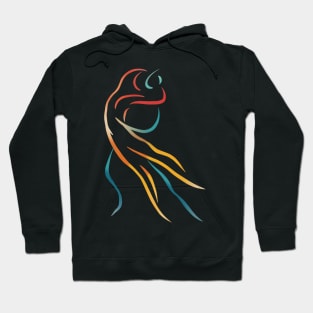 Two dancers abstract art print Hoodie